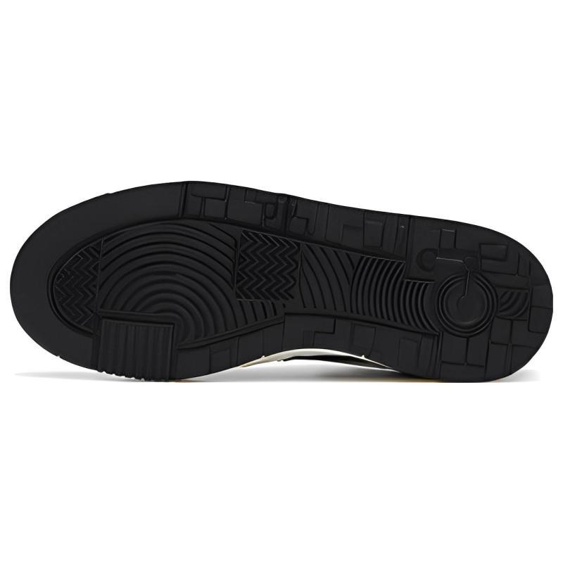Anta Street Naughty Synthetic Leather Slip Resistant Abrasion Resistant Low top Skateboard Shoes Women's Black White Sneakers 122318051-4
