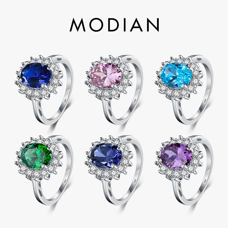 2.0Ct модное кольцо из стерлингового серебра 925 пробы модный женский подарок 5A циркон ювелирный бренд свадебные обручальные серебряные кольца