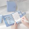 Simplicity Binder Notepad Korean Blue Sliver Color Scrapbook Journal Mini Portable Horizontal Diary Notebook Student Supplies