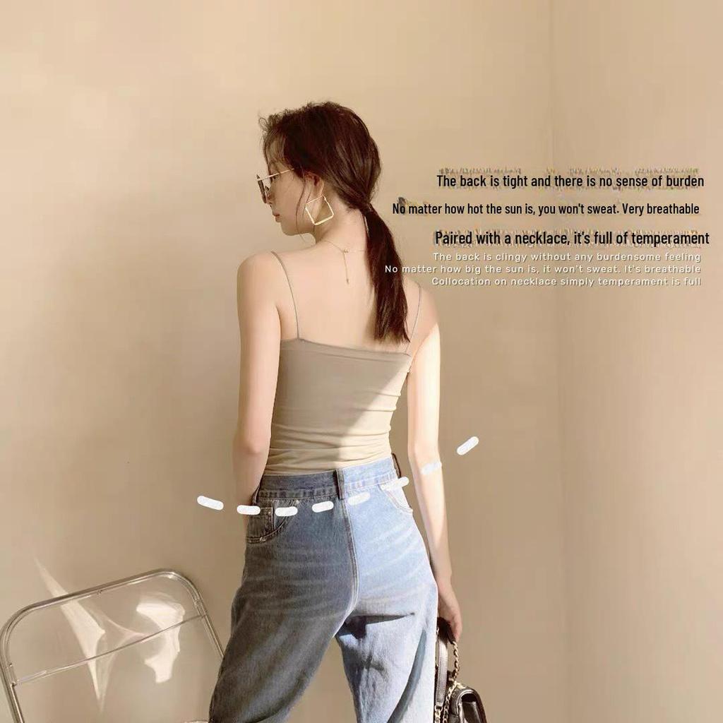 Summer Ice Silk Seamless Oil Painting Tube Top with Fixed Cup