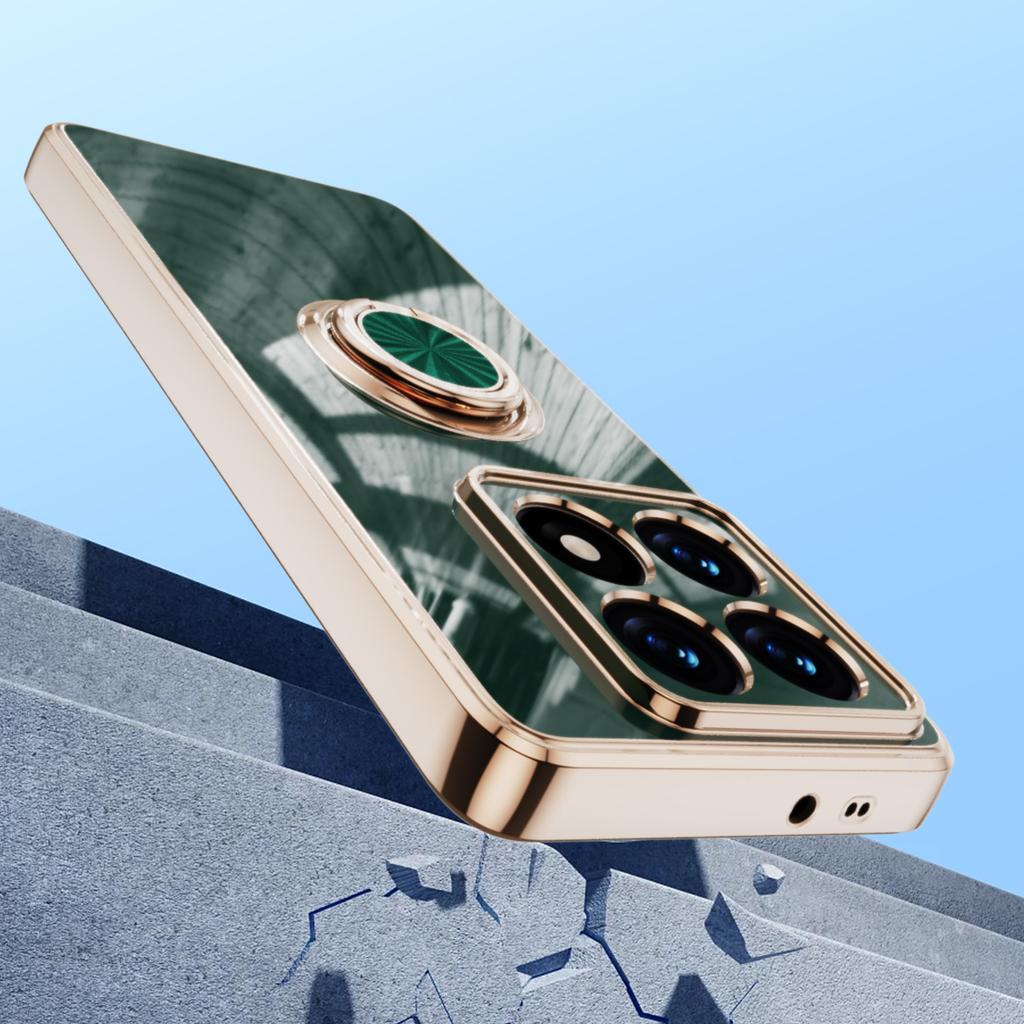 Гибкий противоударный чехол-бампер с кольцом-держателем для Xiaomi 14T Pro G, задняя крышка-подставка Capa Funda Coque
