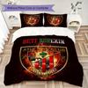 Athletic Club de Bilbao Pattern Bedding uilt Set uilt Cover Pillowcase Home Decoration Birthday Gift (1 * duvet cover + 2 * pillowcase without core)