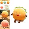 Cartoon Hamburger Plush Cushion With Short Plush Material For Home Decor And Comfort