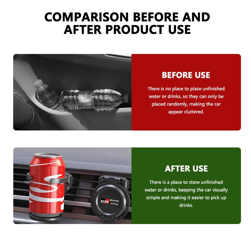 Car Air Outlet Folding Drink Coffee Cup Storage Holder Accessories For S1 Crown Land Cruiser RAV4 Camry Yaris Corolla Prius JH0