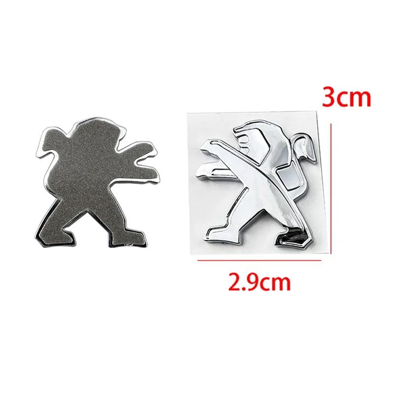 2.9x3cm Plastic Car Steering Wheel Center Badge Sticker for Peugeot 308 307 408 306 208 508 3008 2008 5008 Replaced Emblem