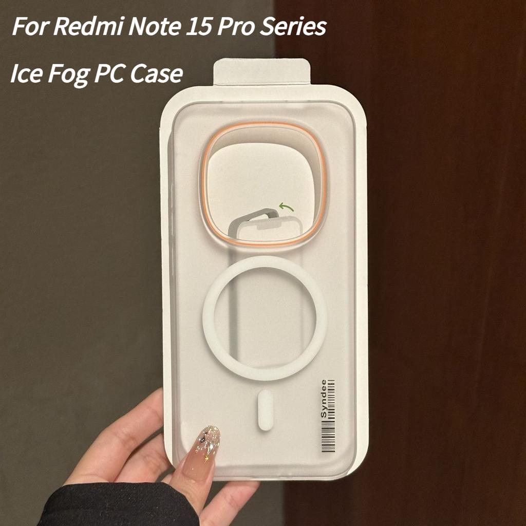 Модный чехол 'Ледяной туман', матовый, тонкий, с ощущением кожи, для Redmi Note 15 Pro Plus 14 Pro 15C 169MM 15 161MM, магнитный, противоударный, защитная крышка