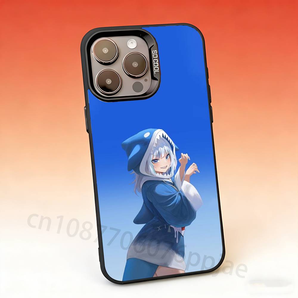 Singer G-Gawr Gura Phone Case For iPhone 17,16,15,14,13,12,11,Pro,Max,Plus,Mini Candy Matte Shockproof Cover