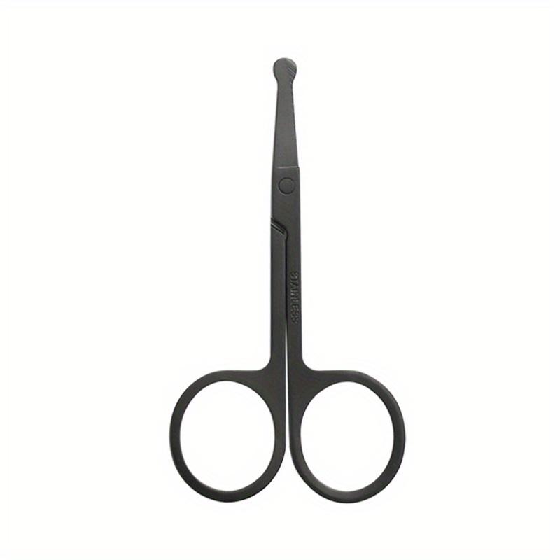 Ножницы для черного носа из нержавеющей стали с круглой головкой, триммер для красоты, триммеры для волос в носу, портативные эргономичные инструменты для стрижки волос в носу