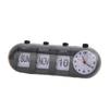 27cm Perpetual Desk Calendar With Clock Vintage Manual Calendar Digital Alarm Clock With Day Month Date Display For Home