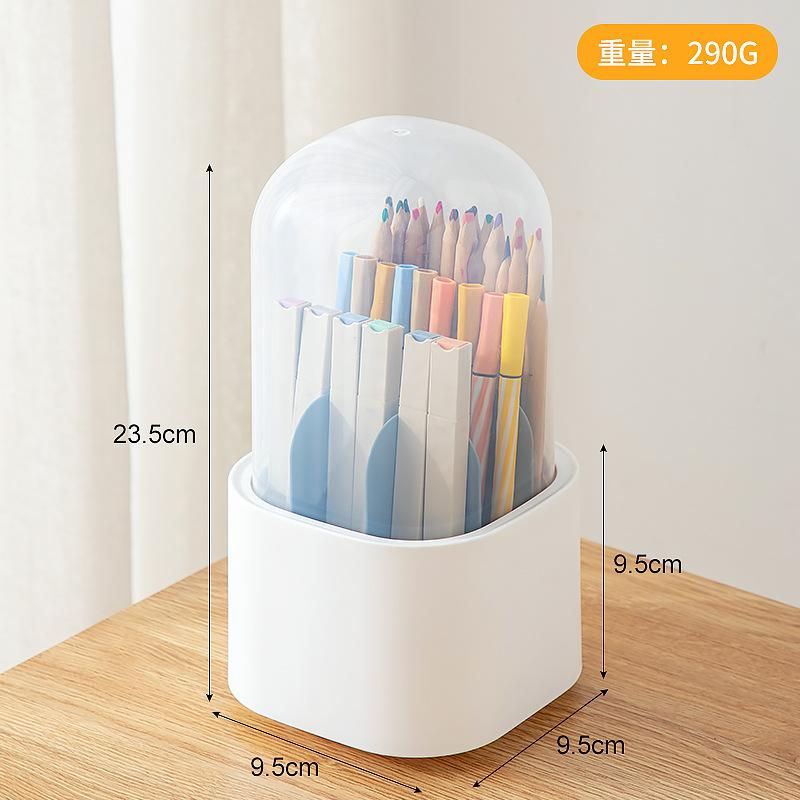 Настольный органайзер, прозрачный вращающийся держатель для ручек, полка-органайзер, цилиндр для канцелярских принадлежностей, держатель для ручек