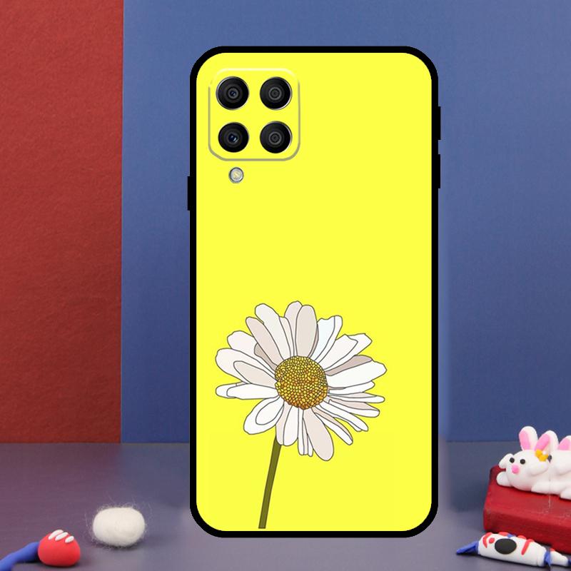 Летний Цветочный Чехол с Ромашками и Подсолнухами Для Samsung Galaxy M12 M13 M33 M23 M53 M15 M55 M31 M51 M14 M34 M54 M20 M32 M52