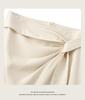 Gray High-Waist Irregular Slit Midi Bodycon Skirt for Women - Autumn 2026 Fashion