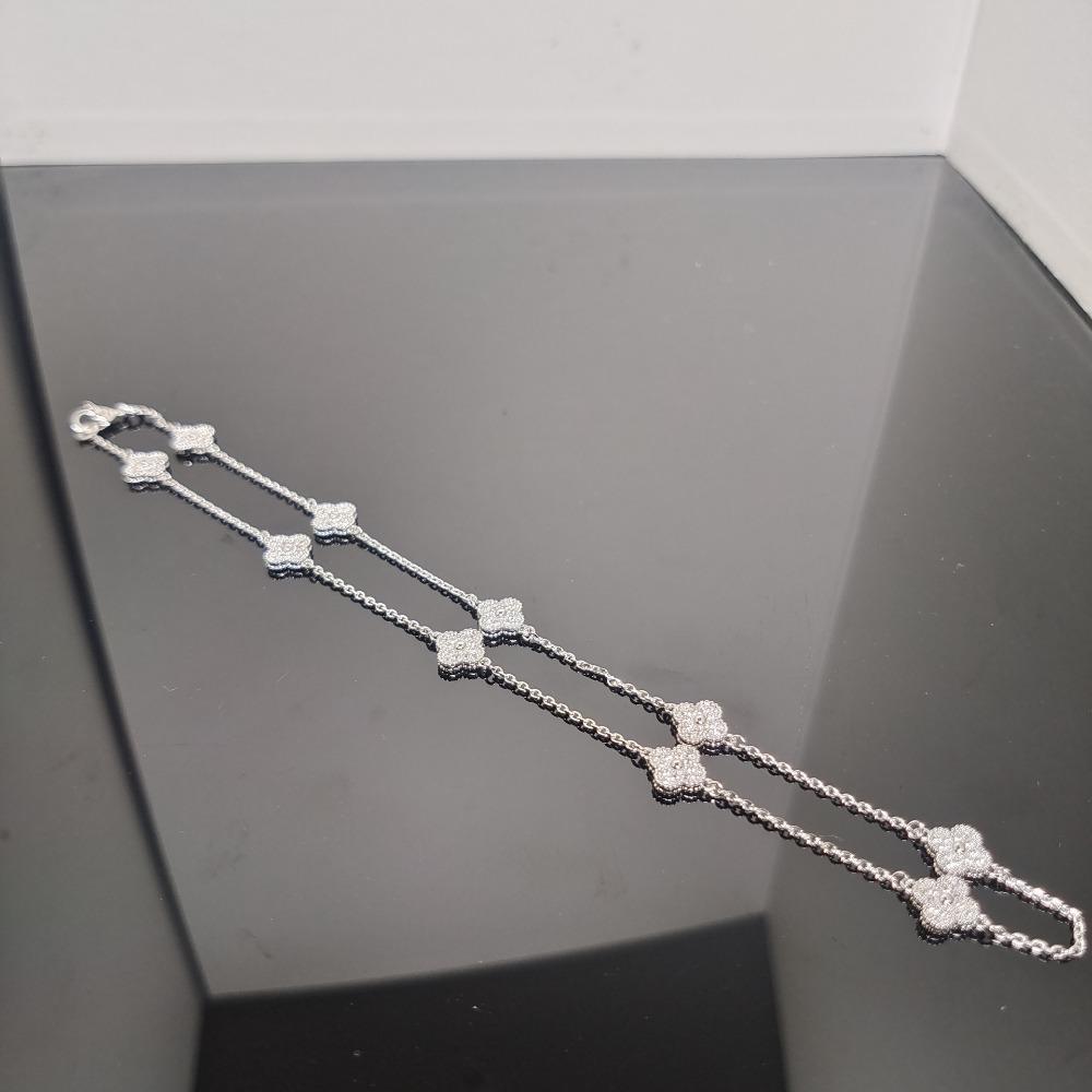 10 Flower Four-leaf Clover Necklace Non-fading Women's Summer Clavicle Chain