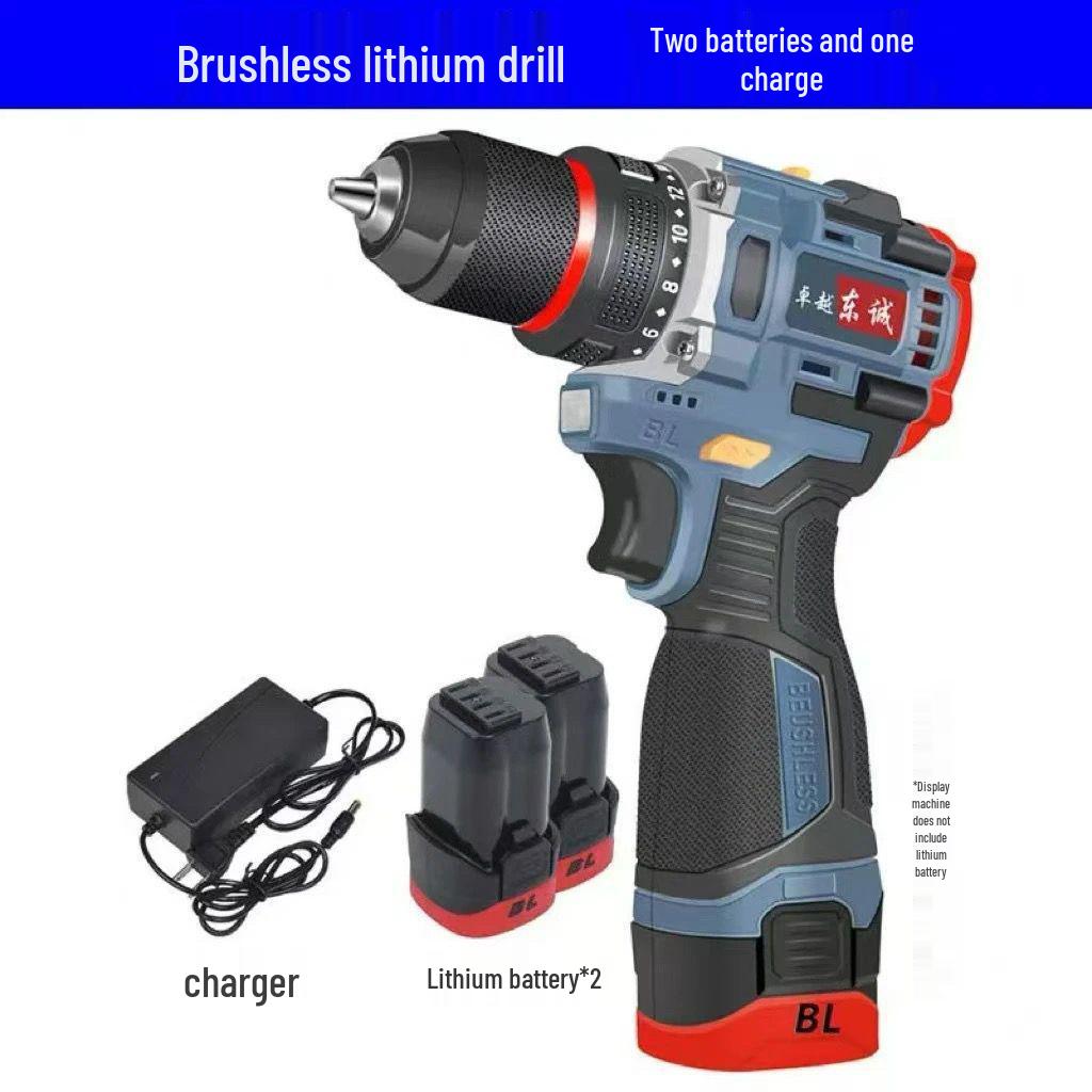 Rechargeable Brushless Lithium Battery High Power Impact Drill and Screwdriver