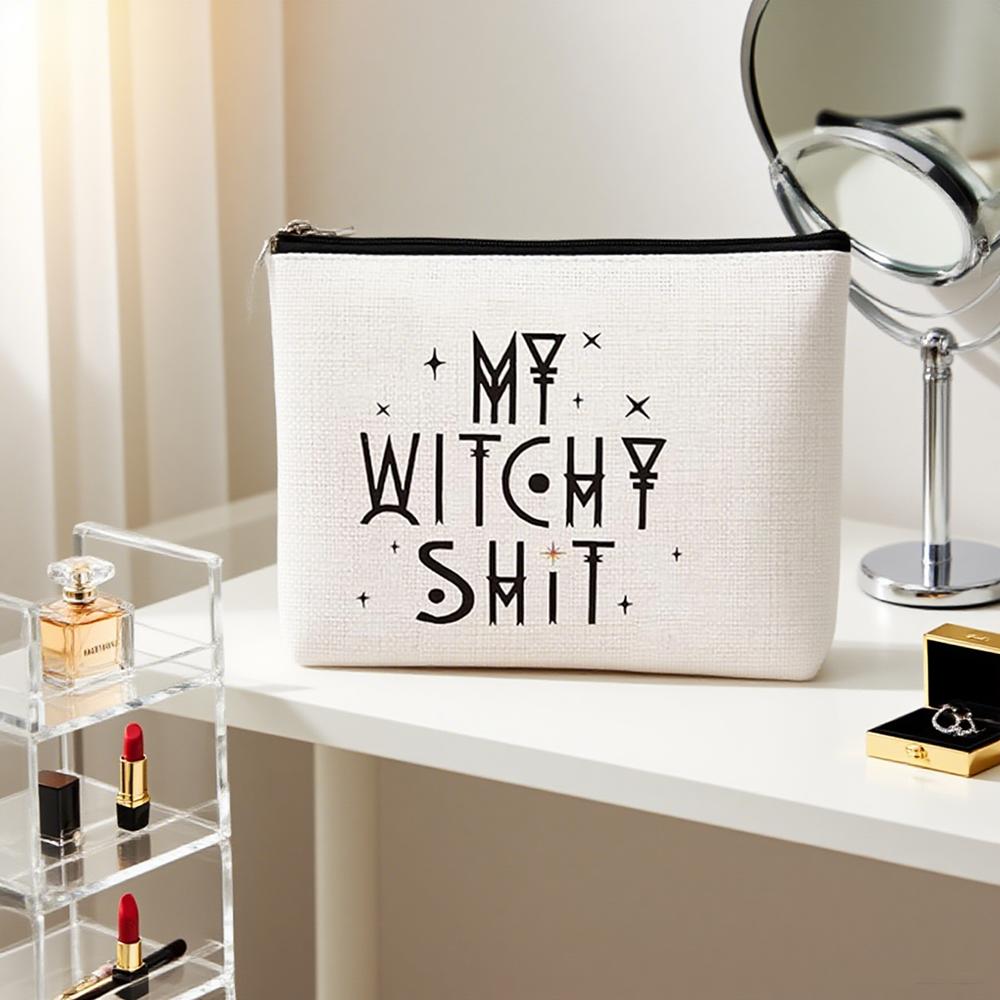 Witchcraft Makeup Bag Halloween Gothic Travel Cosmetic Bag Birthday Gift Witchcraft Lover Tarot Cards for Beginners Witch Coven