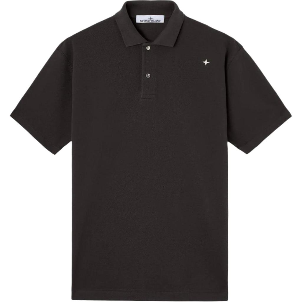 Stone Island Logo Two-Button Short Sleeve Embroidered Polo Shirt Men polo shirts L1S152200003S00G9-V0065