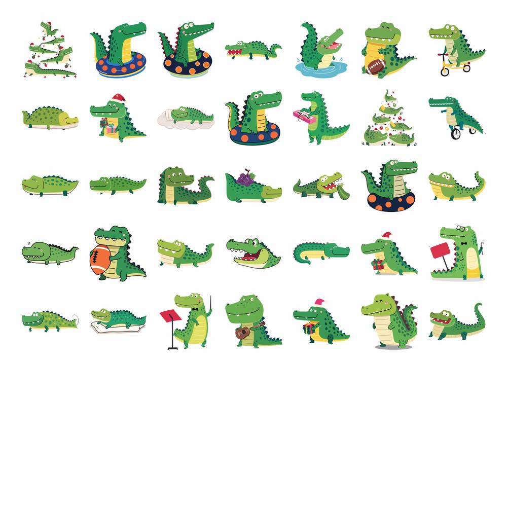 35pcs Fun Music Stickers Whimsical Fun Animal Stickers Stationery Stickers For Laptop Motorcycle Luggage Phone DIY Phone Guitar