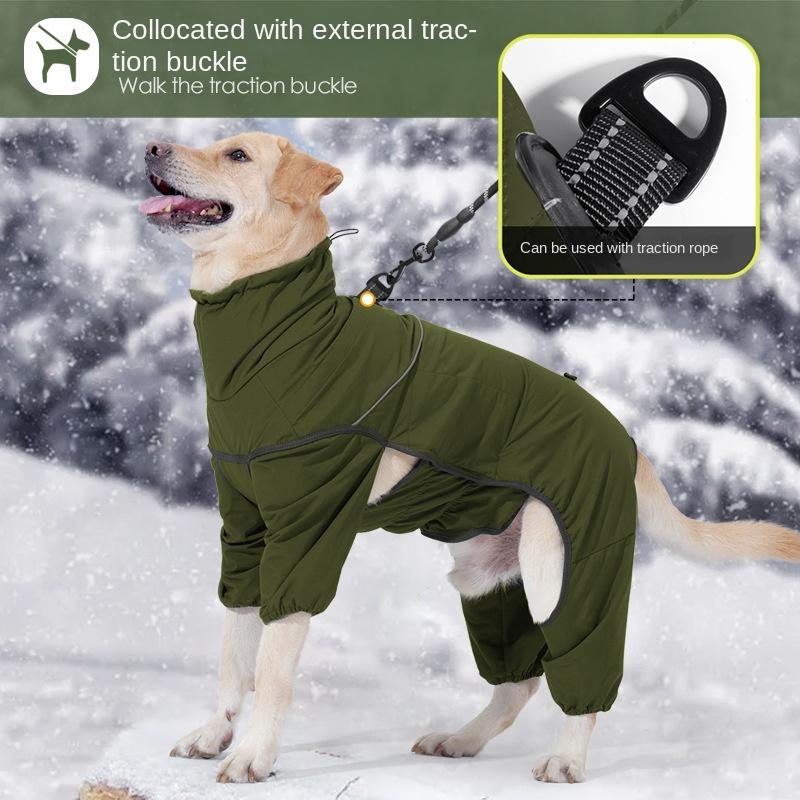 Dog Outdoor Jacket Waterproof Reflective Pet Coat Vest Winter Warm Cotton Dogs Clothing for Large Middle Dogs Labrador