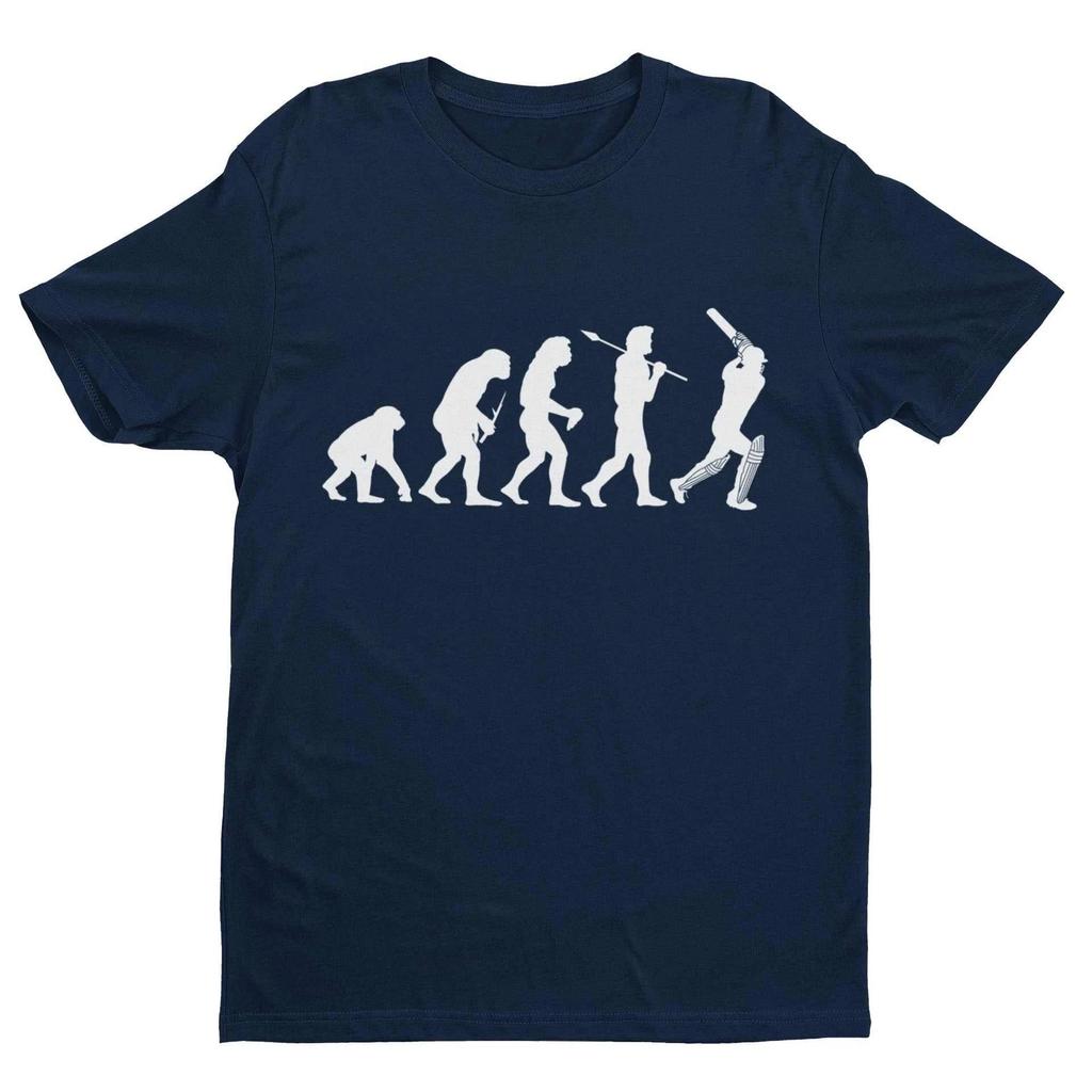 The Evolution of CRICKET T Shirt Ape To Man Darwin Funny Cricketer Gidt Idea