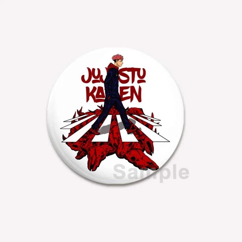 Значок аниме дзюдзюцу кайсен 32/44/58 мм, милый круглый значок Годзё Сатору Юдзи Итадори, брошь на воротник рюкзака своими руками, модные ювелирные изделия, аксессуары
