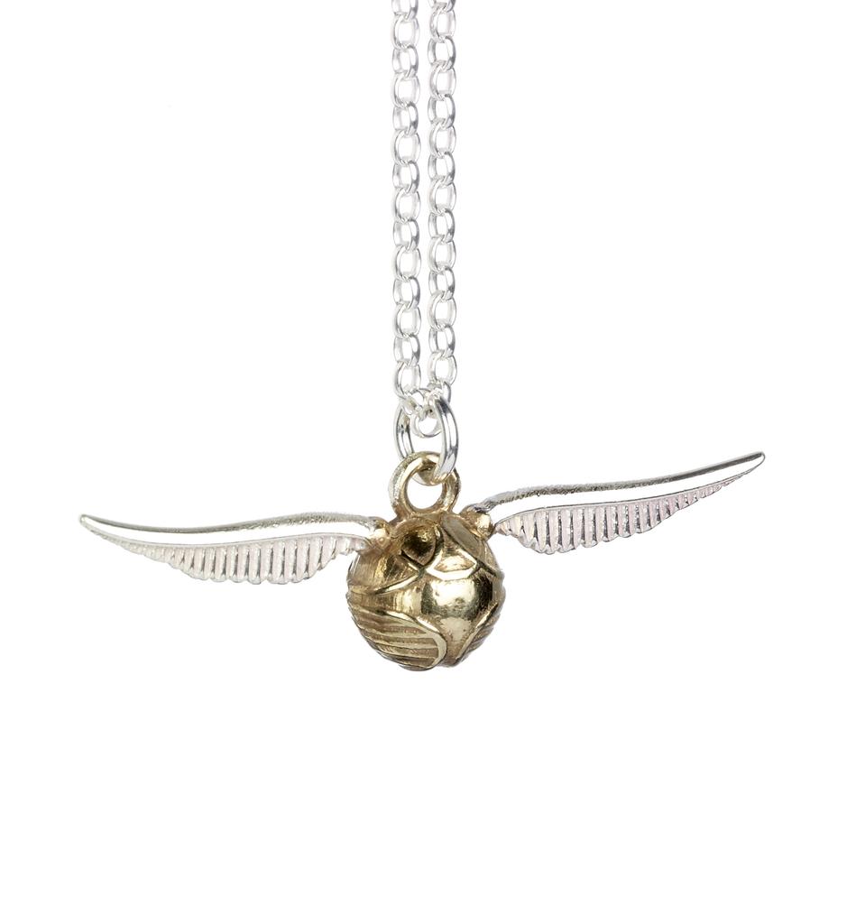 Harry Potter sterling silver Golden snitch charm Necklace