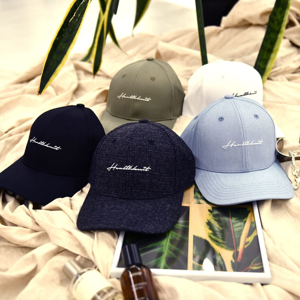 Unisex Cap Hat Twill Embroidery Logo Print CAP Cotton FREE 46 [Health Knit] Men's 291-4074 [-] (Free Size) (IND/Indigo)