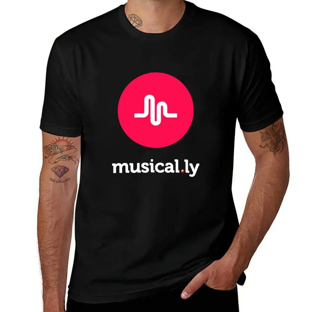 Логотип Musically Приложения Musically Игры Чехол Вещи Футболка графические футболки летние топы дизайнерская футболка мужская 2025 новая модель