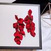 Red Rose Long Tassel Acrylic Resin Drop Petals Dangle Earrings Accessories Jewelry Stud Earring