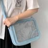 Cotton Doll Bag Solid Color Itabag PU Shoulder Bag Creative Transparent Bags  Men