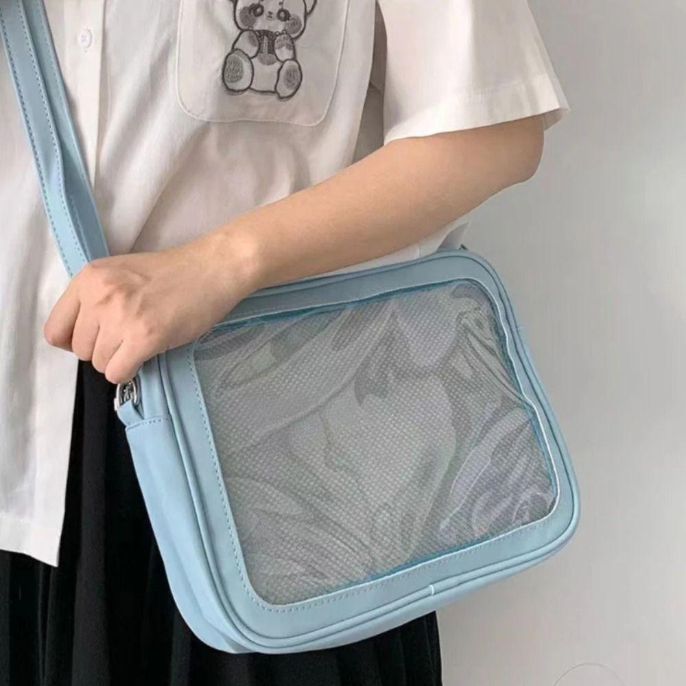 Cotton Doll Bag Solid Color Itabag PU Shoulder Bag Creative Transparent Bags Men