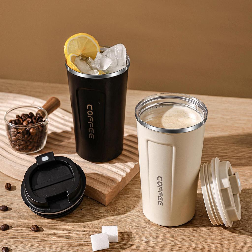 510ml 304 Stainless Steel Thermal Bottle Large Capacity Leak Proof Double-Layer Milk Coffee Mug Student School Portable Tumbler