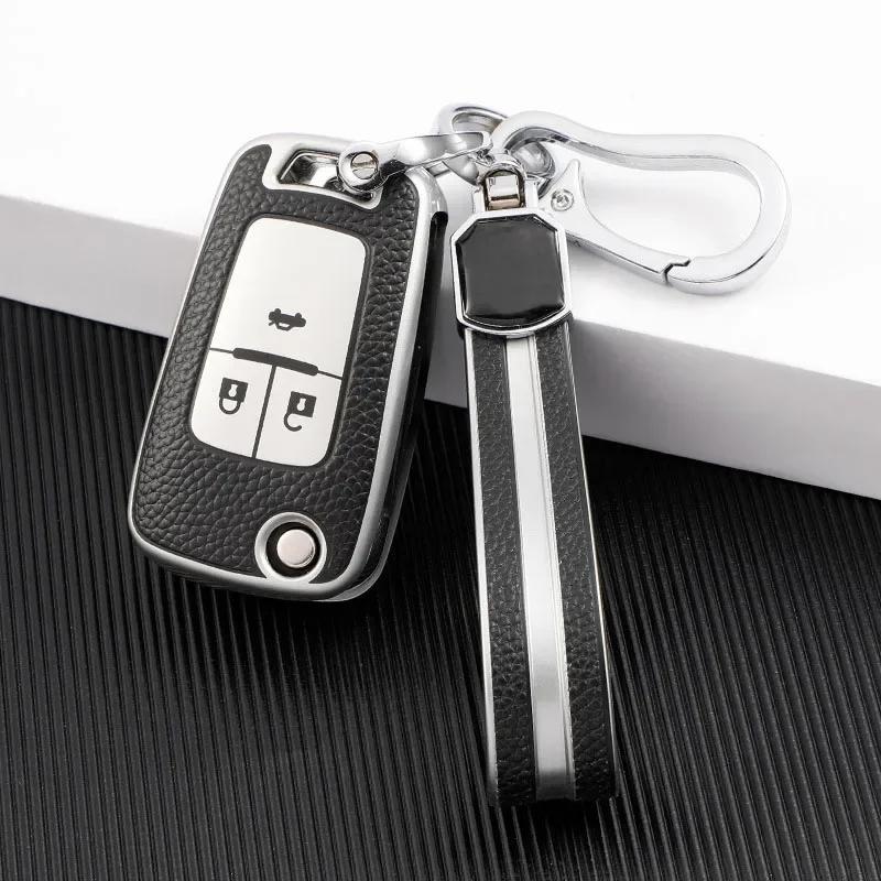 Кожаный складной чехол для автомобильного ключа для Chevrolet Cruze Aveo Trax Sail Malibu Captiva Opel Vauxhall Astra J Corsa Insignia Mokka
