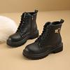 Fashion Outdoors Boots for Ladies Non-Slip Solid Color Women's Ankle Boots 2024 New Autumn Winter Lace-up Warm Wear Resistant Boots