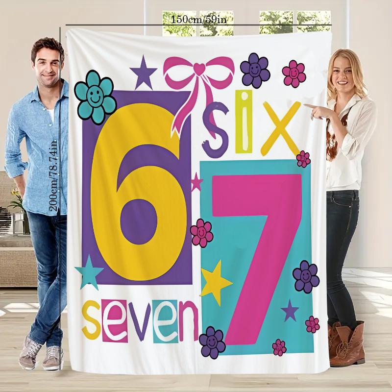 Number 67 Printed Blanket - A comfortable bed cover suitable for all seasons, ideal as a Christmas/Birthday gift