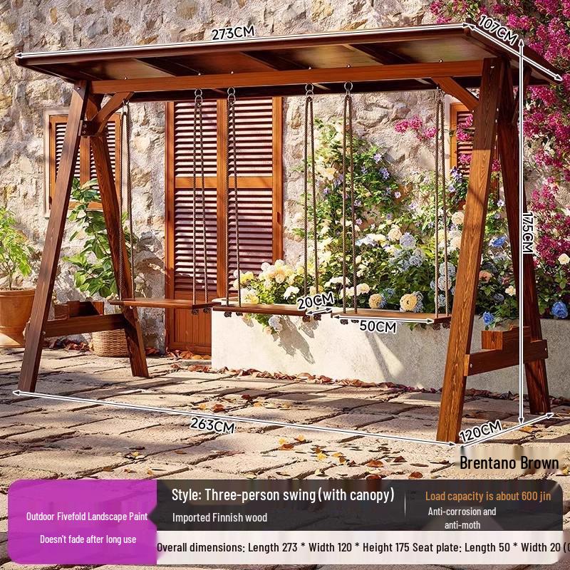 Outdoor Waterproof Anti-corrosion Wood Park Bench with Backrest