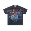 26 Cross-border foreign trade VALL Meichao high street retro washing water old direct injection hot diamond short sleeve pullover men's and women's 