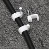 100PCS Steel Nail Cable Clamp Circular Cable Fixing Clip 4/5/6/7/8/9/10/12mm Management Power Cord Wall Mounted Cable Cord Clip
