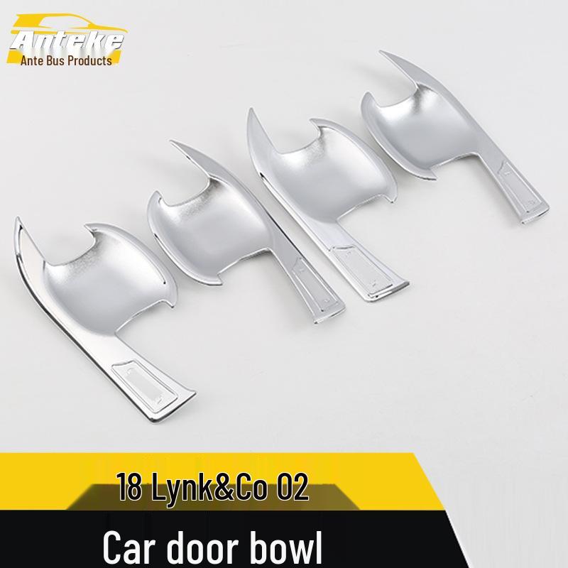 Fits 18 Lynk & Co 02 Models: Door Handle Bowl Decoration & Protective Film, Anti-Scratch, Wear-Resistant Patch.