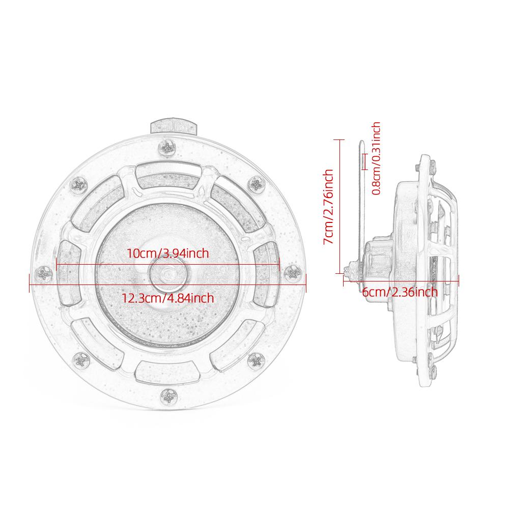 Universal Car Modification Multi-tone Car Horn 12V 110DB Super Loud Cool Color Scheme Auto Motorcycle Electricity Grille Horn