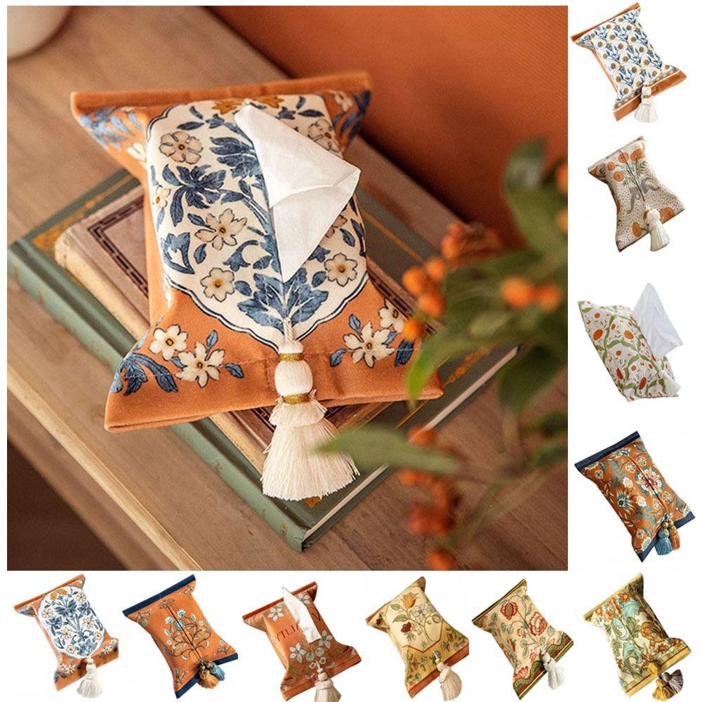 Прямоугольный чехол для салфеток из короткого плюша 18x24 см Коробка для бумажных салфеток Винтажный держатель для салфеток Офис