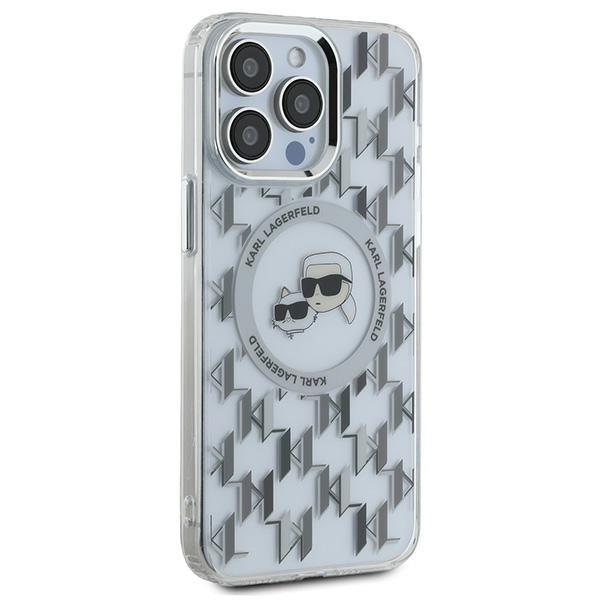 Karl Lagerfeld KLHMP15LHMCKMHT iPhone 15 Pro 6.1" Clear/Transparent IML Monogram Karl&Choupette Head MagSafe