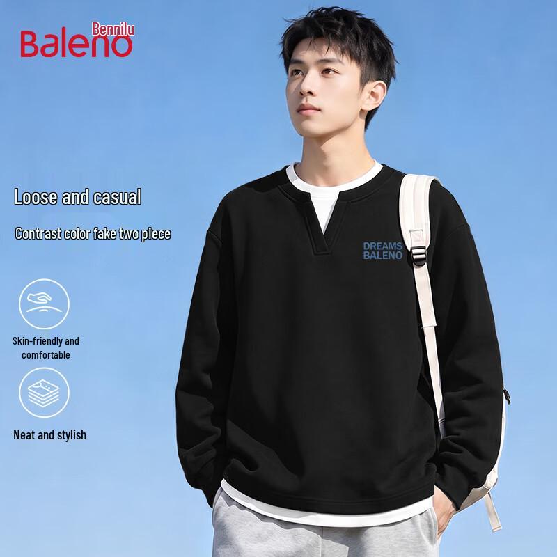 Baleno Men's Faux-Layered Crewneck Sweatshirt