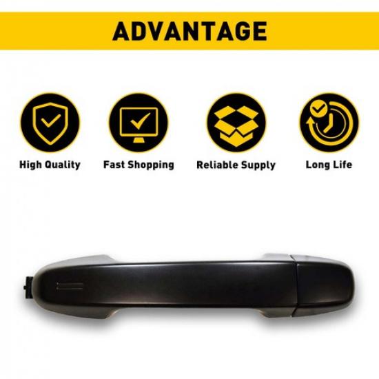 Exterior Door Handle Rear Fit for Camry Toyota 2012-2017 Left & Right Side Black