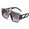 Oversized Square Diamond Y2k Sunglasses New Women Men Fashion Rhinestone Sun Glasses Lady Luxury  Designer Eyewear UV400 Unisex