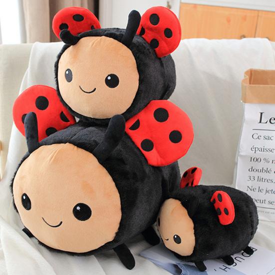 Creative Sleep Pillow Photo Props Ladybugs Plush Doll Cartoon Bee Animal Toy Birthday Gift
