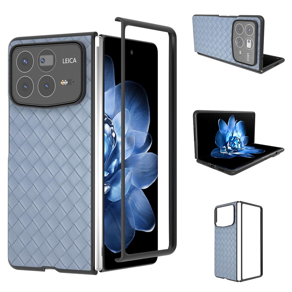Чехол для Xiaomi Mix Fold 4 5G с плетеной текстурой, покрытие из ПУ-кожи, ПК, чехол для мобильного телефона