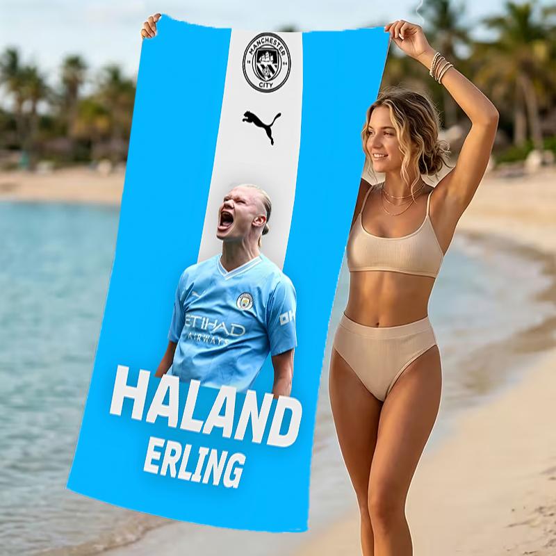 Beach Towel with Haaland Pattern - soft,absorbent,machine washable Lightweight&Modern,swimming,Travel Essentials