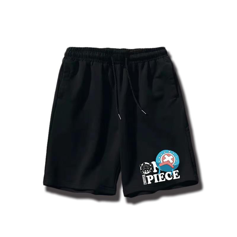 Хлопковые спортивные шорты из аниме One Piece для Луффи, Чао Ба и Ророноа - Большой размер, Дышащие, Шорты для медленного бега для мужчин