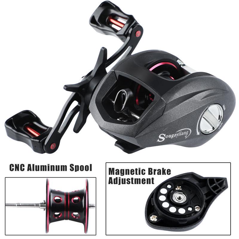 SOUGAYILANG Катушка для приманки 12 + 1 BB Рыболовные катушки Рыболовное колесо Аксессуары для морской рыбалки