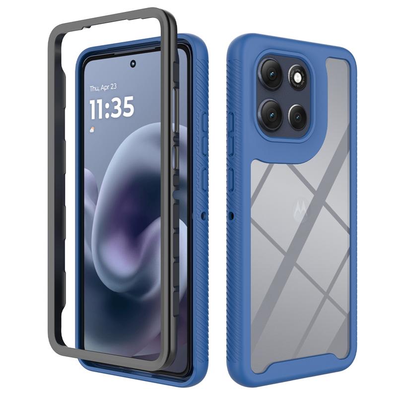 Для Motorola Moto G86, G56 Чехол Мягкий Бампер + Кристально Чистая Жесткая Задняя Панель 360 Защита Ударопрочный Чехол Для MOTO G 86